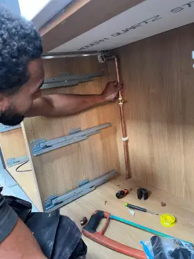 Click Here To Enlarge This Photo Of Kitchen Tap & Gas Hob Installation In West Bridgford, Nottingham