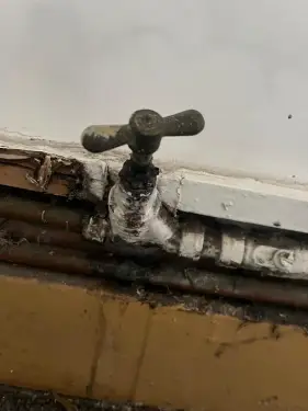 Click Here To Enlarge This Photo Of Replacing A Leaking Stopcock In Nottingham City Centre