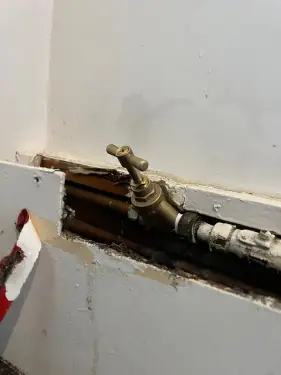 Click Here To Enlarge This Photo Of Replacing A Leaking Stopcock In Nottingham City Centre